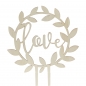 Preview: Wooden Cake Topper - love